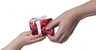 gift box in hands