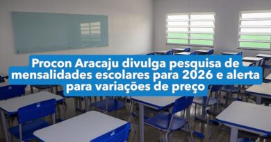 Procon Aracaju divulga pesquisa de mensalidades escolares para 2026 e alerta para variações de preços